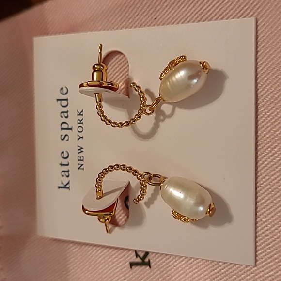 Kate Spade Gold and Pearl Earrings - Picture 5 of 6